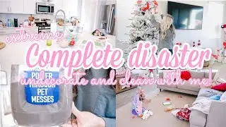 COMPLETE DISASTER CLEAN WITH ME || TAKING DOWN CHRISTMAS ||  CLEAN WITH ME 2022