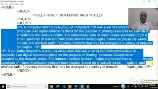 HTML Formatting Tags | Bold | Italic | Underline | Font | SUB | SUP