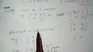 Hill Cipher in Cryptography