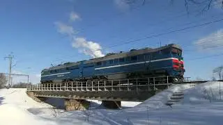 Тепловозы 2ТЭ116-1259 и C36-7i-1524 на ст. Кехра / 2TE116-1259 and C36-7i-1524 at Kehra