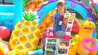 Kids Store Inflatable Toys and Pools with Vasena and Daddy