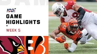 Cardinals vs. Bengals Week 5 Highlights | NFL 2019