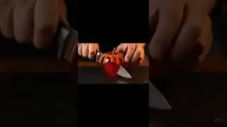 8K ASMR Macro Video of Red Apple Glass Sculpture