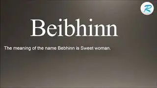 How to pronounce Beibhinn