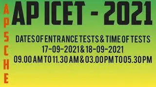 AP ICET - 2021 NOTIFICATION