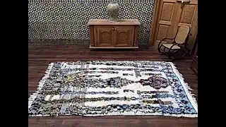 Berber Boucherouite rug, Azilal carpet 140 cm x 223 cm