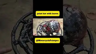 how to paint 3d leaves for helmet #samurai #creative #3D paint #draw a crystal crystal #carbon pain