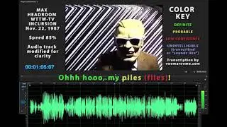 Max Headroom WTTW Pirate ACCURATE AUDIO ANALYSIS