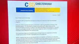 Cheltenham High School football season suspended after hazing allegations