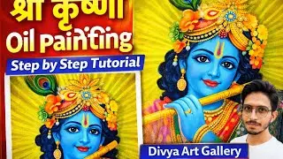 ❤️ राधे-कृष्णा ❤️Shri Krishna Oil Painting Step by Step | Easy for Beginners