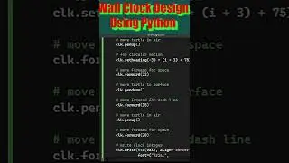Draw A Wall Clock using python #python #programming #shorts #coding