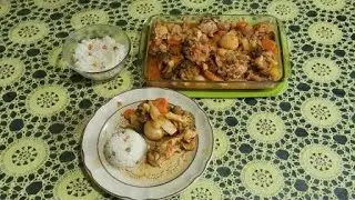Te Gusta El Clamato Util&iacute;cemelo Guisando Pollo con verduras que sabe delicioso.