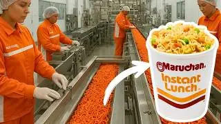 CÓMO se FABRICA la SOPA MARUCHAN 🍜 | ASÍ se EMPACAN 1 MILLON de FIDEOS INSTANTÁNEOS cada DÍA
