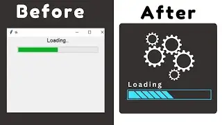 how to create modern loading progess bar python in tkinter tutorial new beginner's