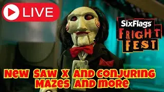 🔴 &nbsp;LIVE From Fright Fest Six Flags Magic Mountain with Saw X Opening Night