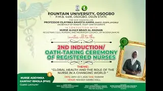 2nd Induction and Oath-taking Ceremony of Fountain University's Nursing Science Students