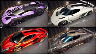 Asphalt 8, Bugatti, Koenigsegg, Lamborghini, Tonight GAUNTLET Races, 4K 60fps