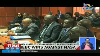 IEBC wins against NASA in manual relay of elections case