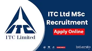 ITC Ltd MSc Recruitment For Jr. Research Associate Post - Apply Online