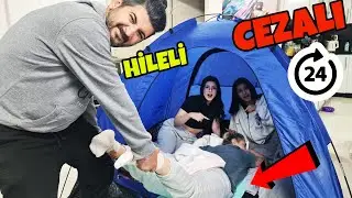 CEZALI VE HİLELİ ÇADIRDA 24 SAAT GEÇİRMEK | (SON ÇIKAN KAZANIR) | EYLÜL LAL