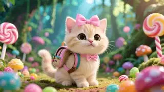 Cookie Cat and the Jellybean Jungle | Sweet Adventure Rhyme for Kids | Nursery Rhymes & Songs