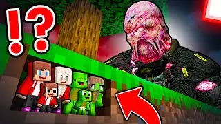 JJ and Mikey Family Use TINY MOD To Prank SCARY NEMESIS In Minecraft! - Maizen