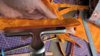 Fabric rope (tube) for Thread Cones Organizing 03 / Using Spring To Shape Fabric Tube, No Iron