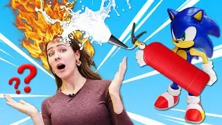 Sonic X y Knuckles juegan con el camión de bomberos La Guardería infantil.  Vídeos de los juguetes