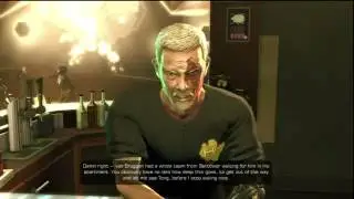 Deus Ex Human Revolution   The Hive Tong Si Hung Bartender Intro HD Gameplay Playstation 3