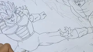 VEGETA VS JIREN fight part inking