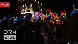 LIVE: Protesters Rally Against Maccabi Tel Aviv Ahead of Euroleague Game | DRM News | AD1F