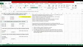 Process Improvement Problem (Sequence): Find Labor Content, Labor Utilization And Direct Labor Cost