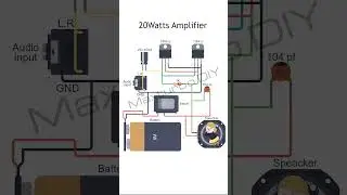 Make your simple Amplifier Tip41c Transistor #shorts #amplifier #electronic
