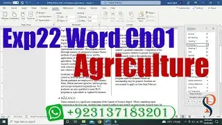 Exp22_Word_Ch01_Cumulative_Agriculture | Exp22 Word Ch01 Agriculture | @PearsonSolution