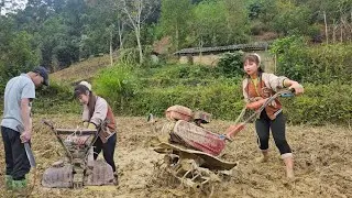 The girl went all the way to repair her neighbor's tiller.