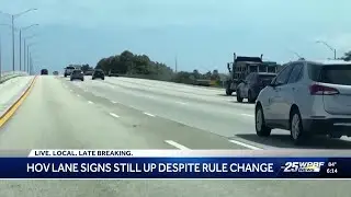 Florida drivers fight HOV lane tickets as I-95 signs remain