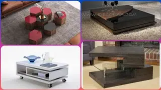 Simple wood interior center table design for drawing room/Modern space saving coffee tables design