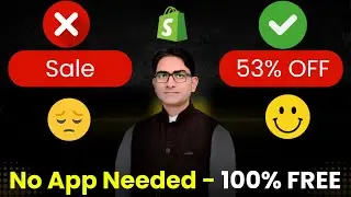 Show % Off In Place of Sale on Homepage & Product Pages Shopify Store | No App Need 100% FREE Method
