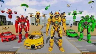 Bee Robot Car Transformation Game: Robot Car Games
