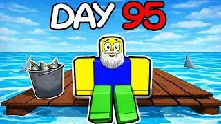 i survived 101 DAYS on a ROBLOX RAFT...