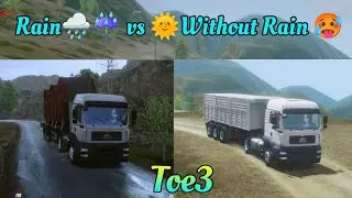 Rain 🌧️vs without Rain 🥵 Toe3 Off-road truck driving| SMJ Gaming