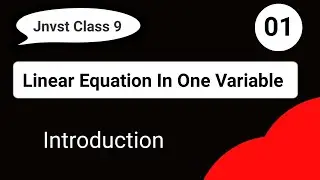 Jnvst Class 9 | Linear Equation In One Variable | Navodaya Class 9 | @FortuneMaths  | Jnvst 09 |