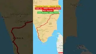 Trivandrum Central To Chennai Central Train no :12624 - Chennai Mail Express  #shorts #shortsfeed