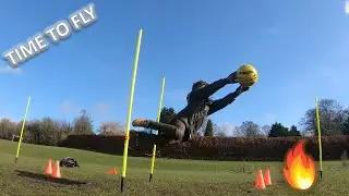 INSANE GOALKEEPER SAVES // Goalkeeper agility training - Oscar age 7 TIME TO FLY 🔥