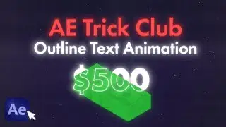 Create advanced outline text animation with smooth camera movement