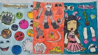 🌸PAPER DIY🌸|| Geometry Dash Najuka & The Ratdance Stickers || INCREDIBOX @Aairaartsvloge