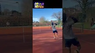 Trying Serve & Volley but ended up half volley drop shot🎾#tennis #Shorts #tennisblog