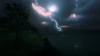 River Night Storm | Heavy Rain, Thunder & Lightning for Deep Sleep ASMR