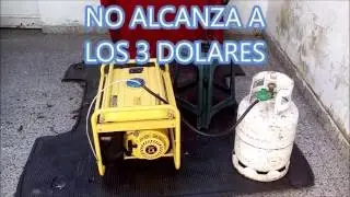 GRUPO ELECTROGENO FUNCIONANDO CON GAS ENVASADO  CASERO GLP GNC (CONVERSIÓN A GAS GRATIS)