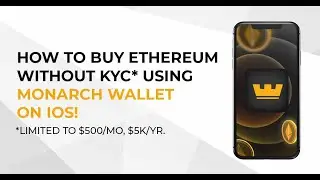How to buy Ethereum (ETH) without KYC* using Monarch Wallet on iOS.